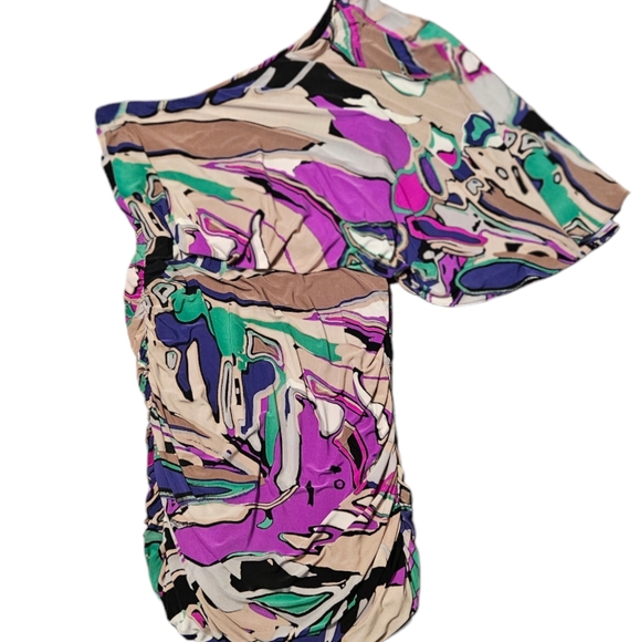 Nine West Women's One Shoulder Dress Size 12P - Picture 4 of 8